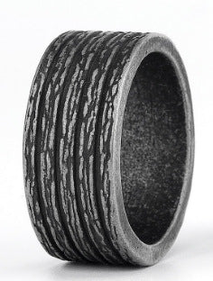 Wholesale Titanium Steel Vertical Grain Rings Men’s Rings ACC-RS-Moer009