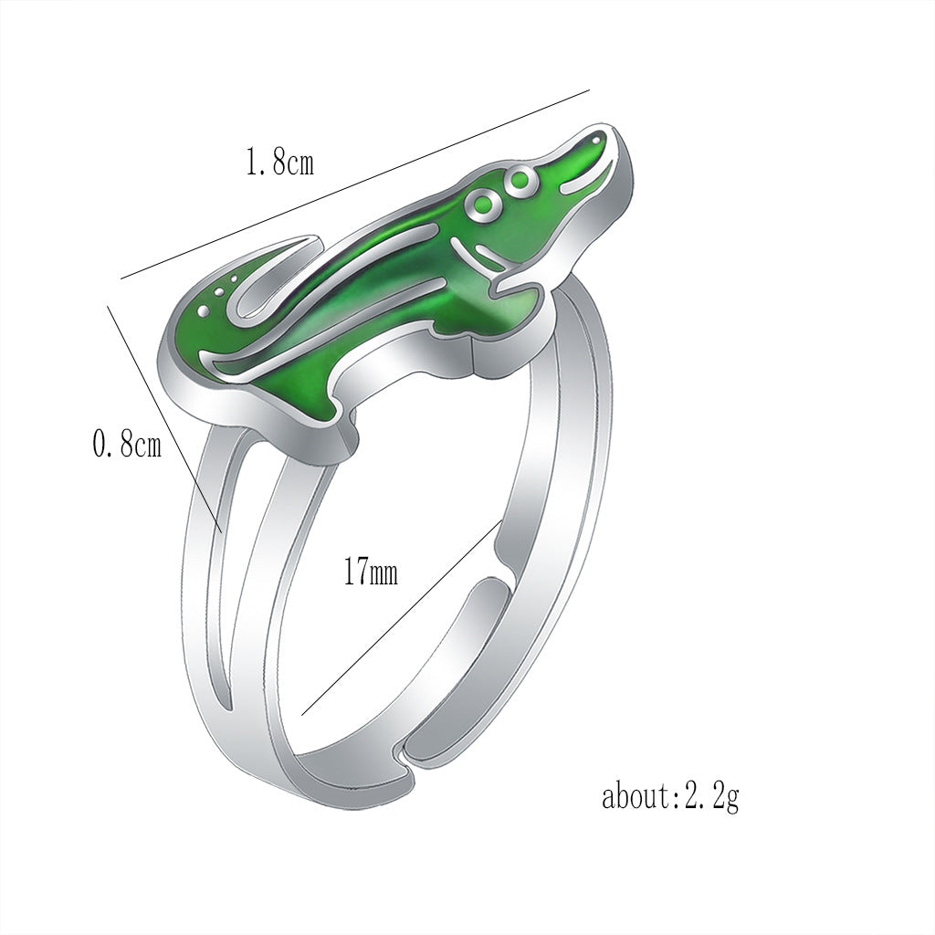 Wholesale Children's Princess Cartoon Cute Animal Temperature Sensitive Color Changing Ring ACC-RS-Hour001