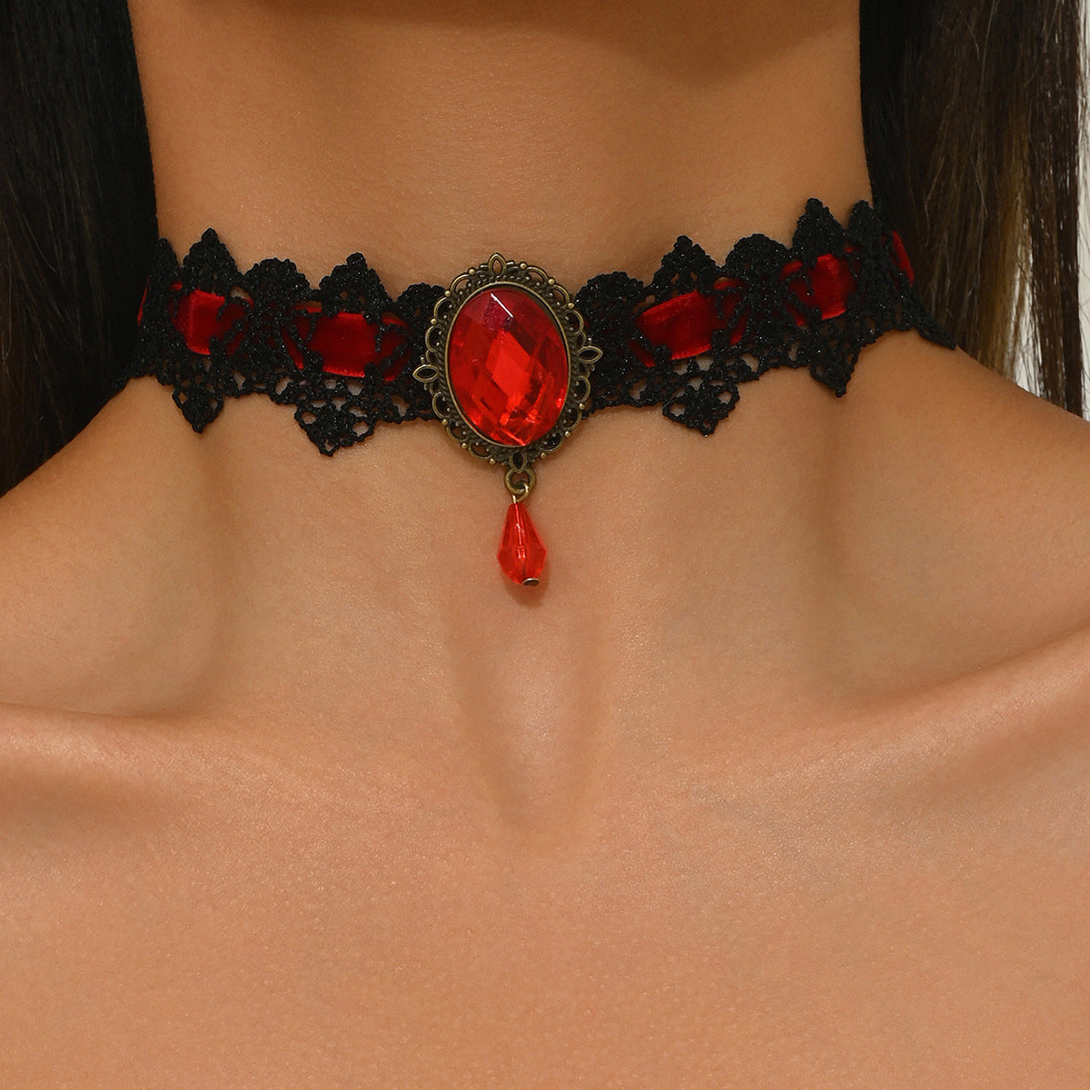 Wholesale  Artificial Gem Choker Necklace