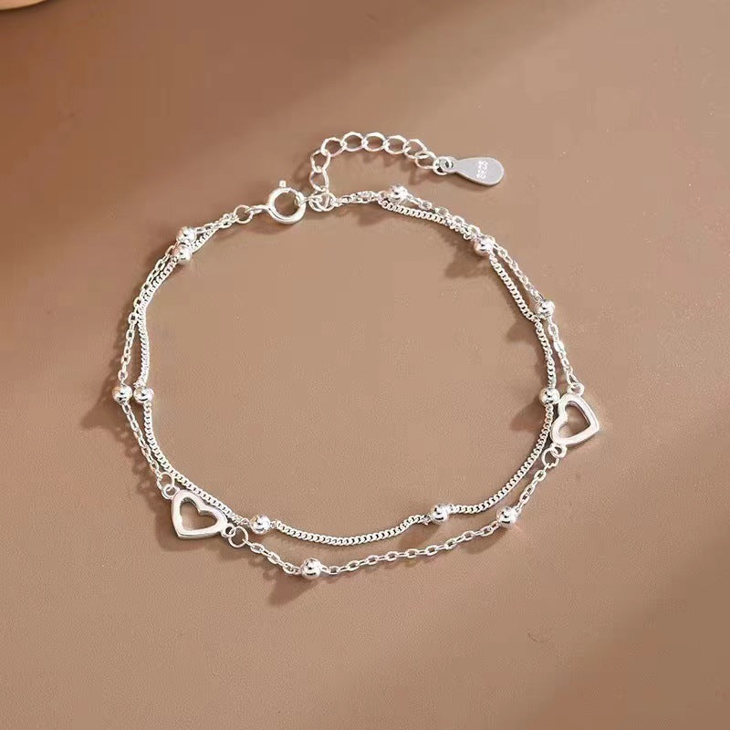 Wholesale Heart Wing Rhinestone Bracelet Women Fashion Jewelry Accessory Valentine Gift