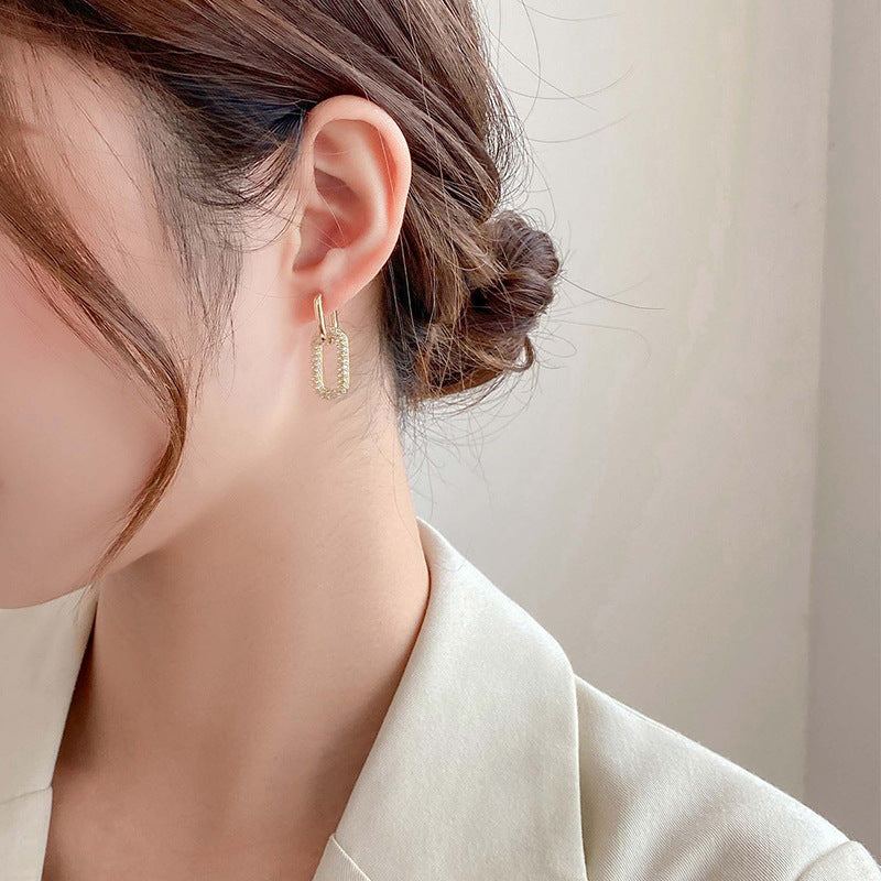 Wholesale Cold Style Electroplated Metal Earrings - Simple Round Ear Studs for Women Fashion Accessory