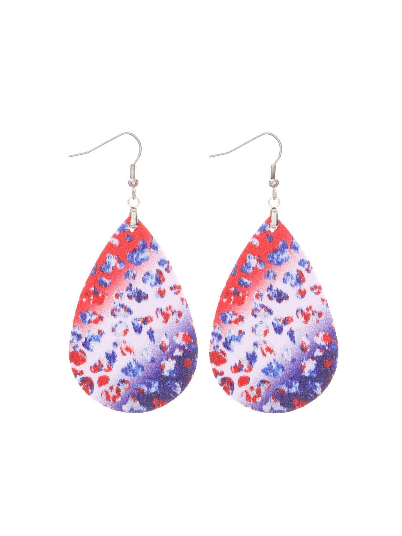 Wholesale  Flag Leather Earrings Independence Day Earrings