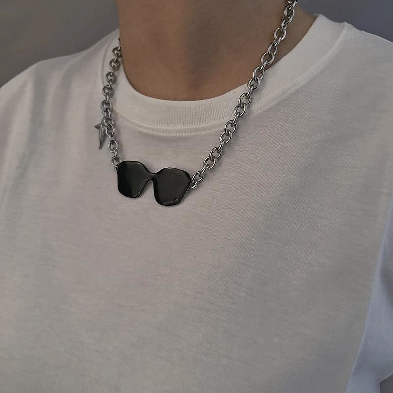 Wholesale Sunglasses Necklace Niche Punk Design Star