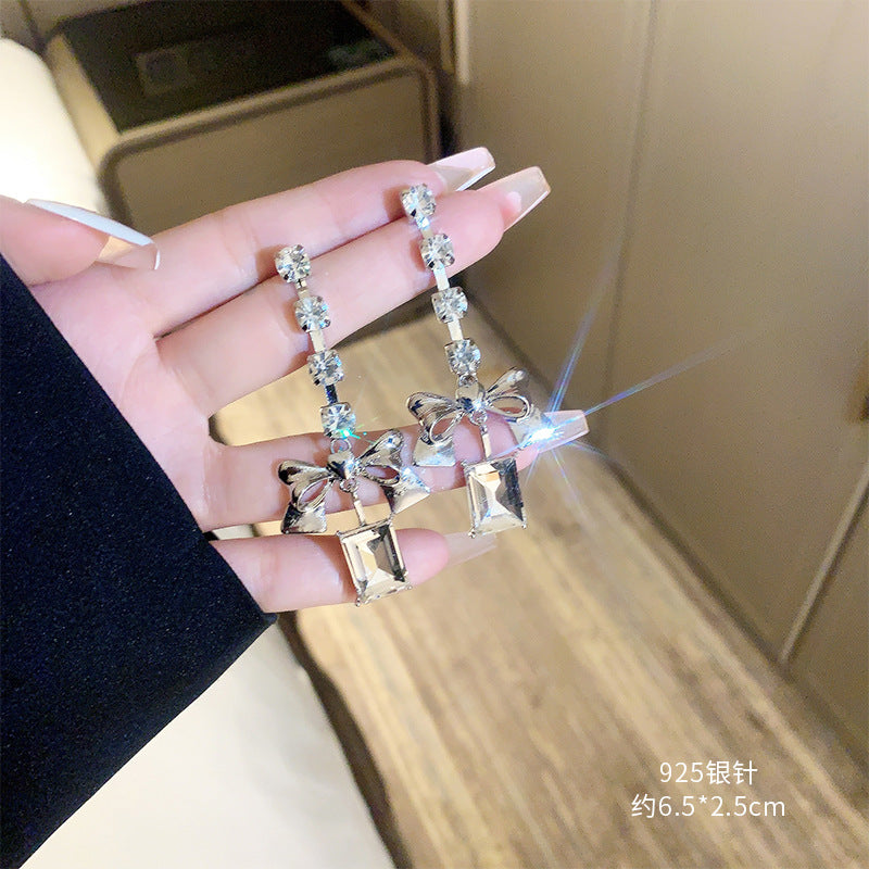 Wholesale Vintage Bow Pearl Earrings 925 Silver Needle ACC-ES-Miaosi002