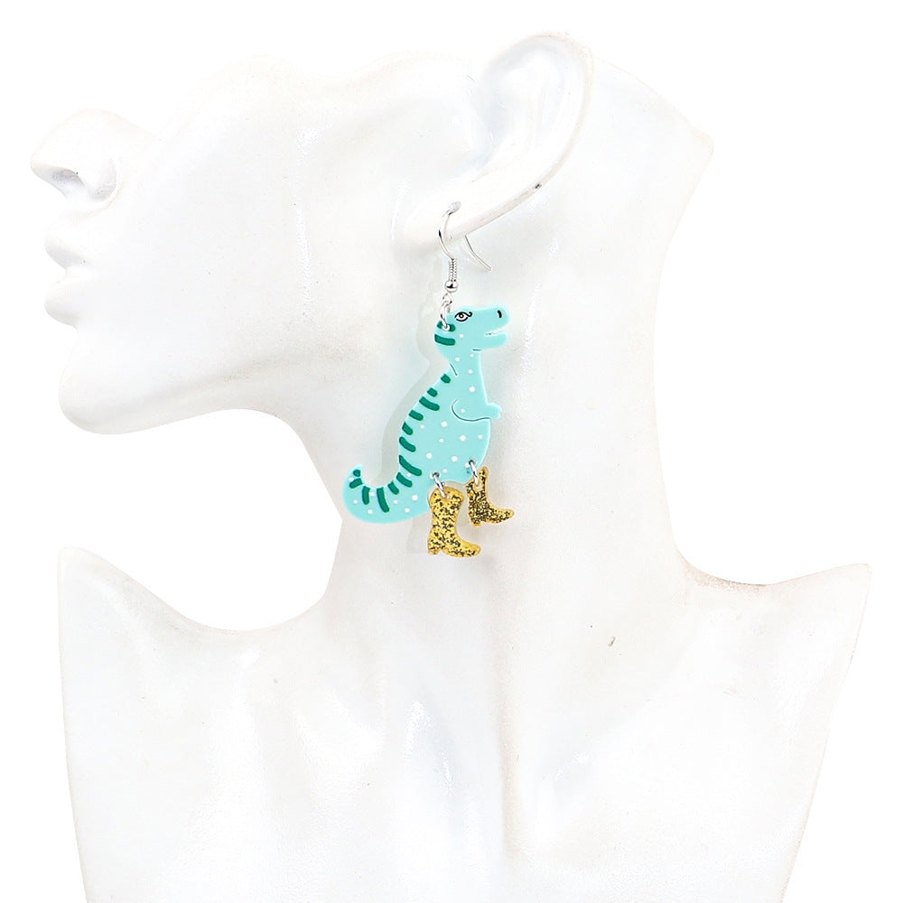 Wholesale  dinosaur earrings cute retro funny  earrings