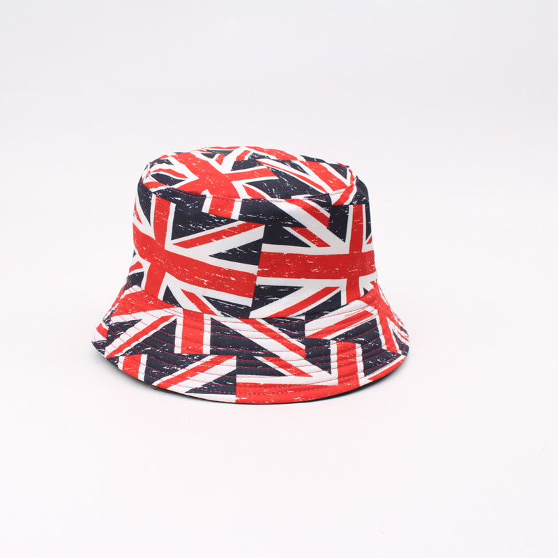Wholesale American Flag Printed Double Sided Flower Bucket Hat ACC-HT-Wenh002
