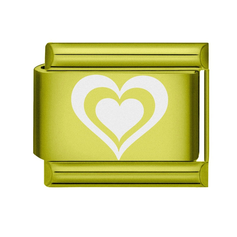 Wholesale 9mm Italian Charm Starter Bracelets DIY square Single Section Creative Stainless Steel Composable Bracelet