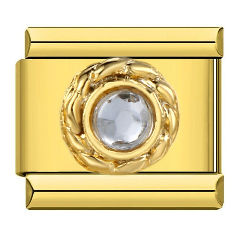 Wholesale  Italian Charm Bracelet 9mm DIY  Welded Oil Drip Creative Stainless Steel Composable Bracelet