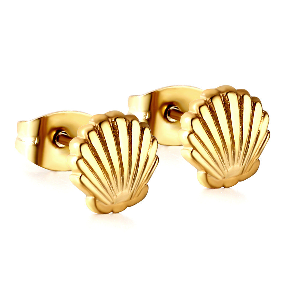 Wholesale  shell stud stainless steel  earrings