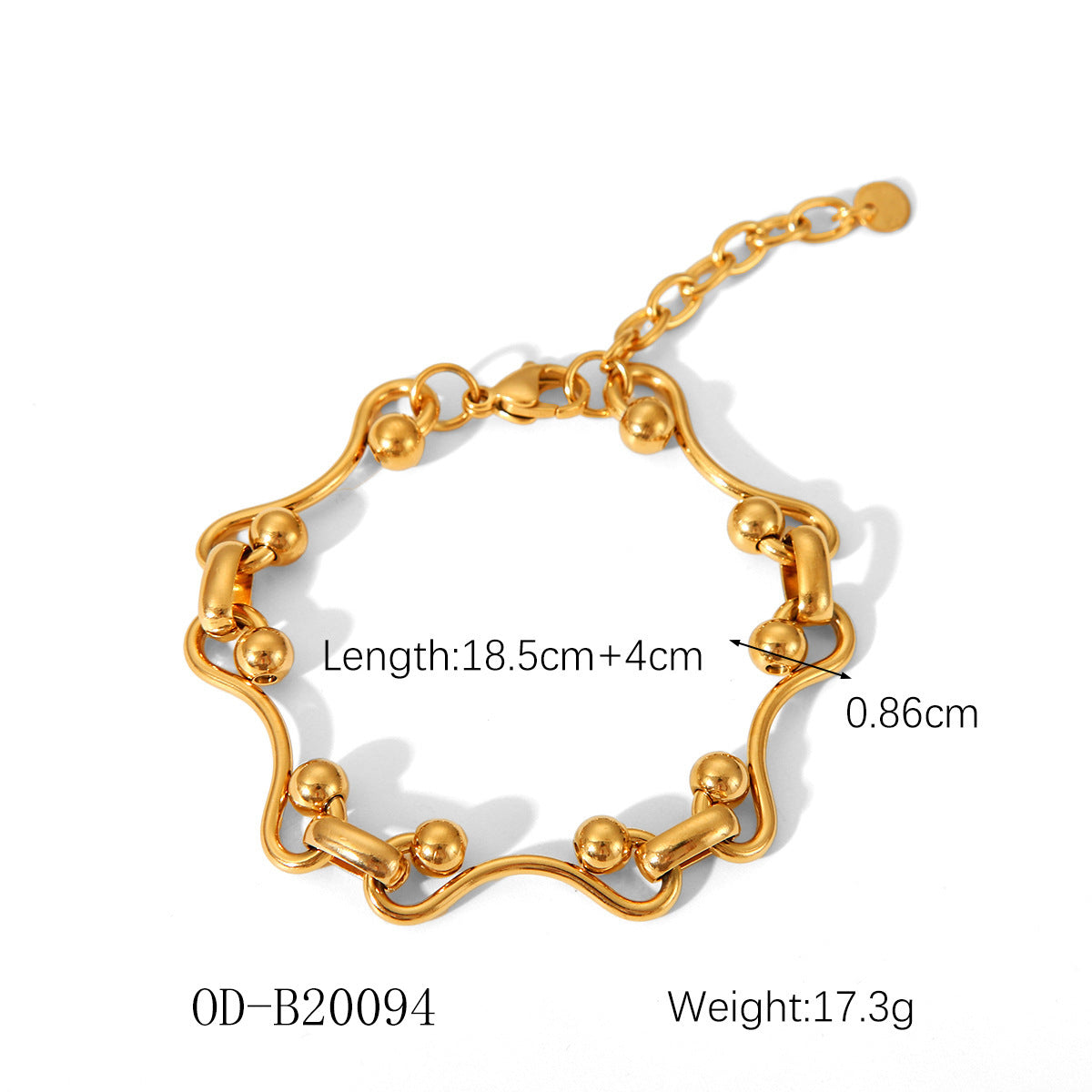 Wholesale  18K Bracelet Stainless Steel Twist Chain Bracelet Cuban Chain