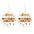 Wholesale Wooden printed school season grade text retro Bohemian autumn earrings