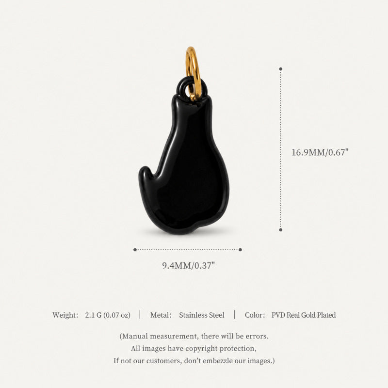Wholesale Cute Cat Pendant Stainless Steel 18K Gold Plated DIY Jewelry Making Fashion Accessory Boutique Resale