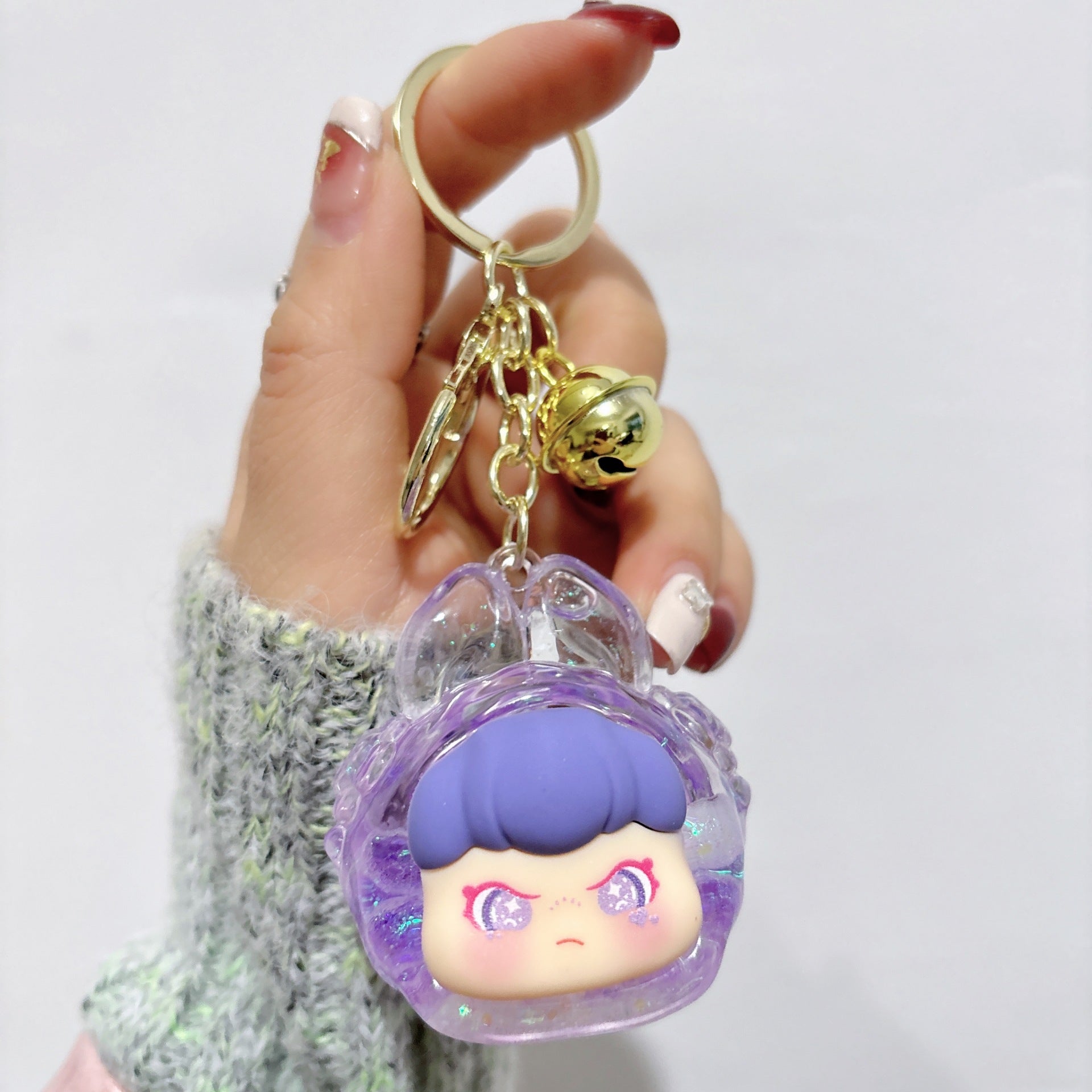 Wholesale Magic Rabbit Flash Acrylic Oil Keychain