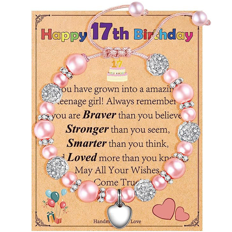 Wholesale  Pearl Heart Bead Bracelet