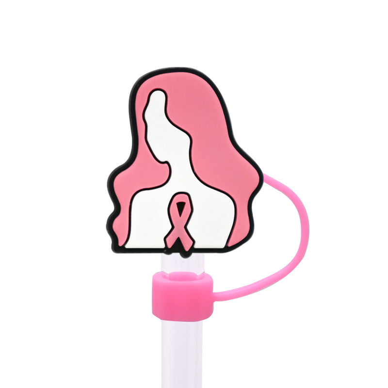 Wholesale Random 100pcs Women's Power Series Straw Cover 10MM Straw Tube Cap