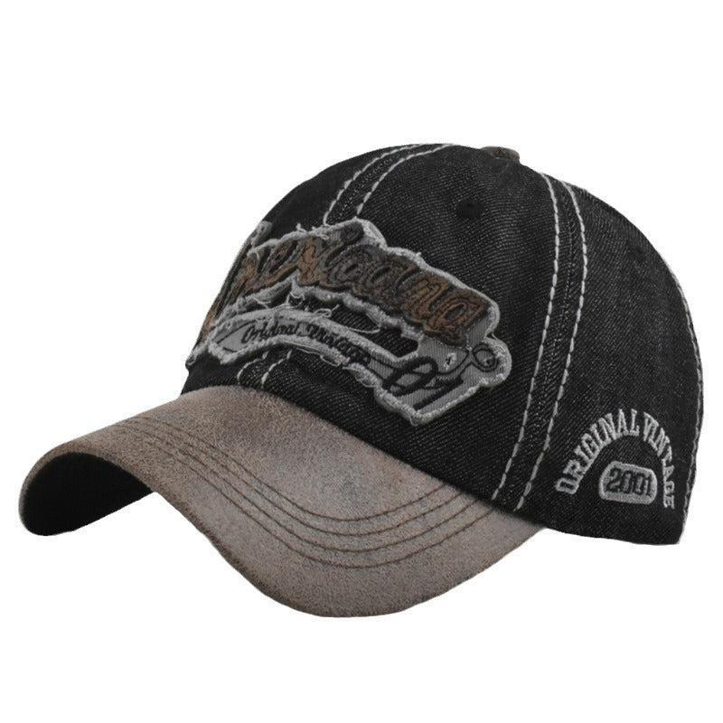 Wholesale retro baseball cap  washed Denim peaked cap