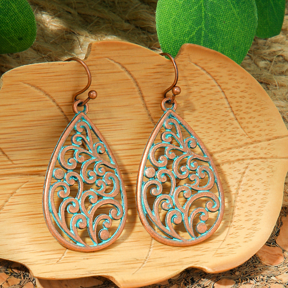 Wholesale Zinc Alloy Bohemian Geometric Hollow Earrings