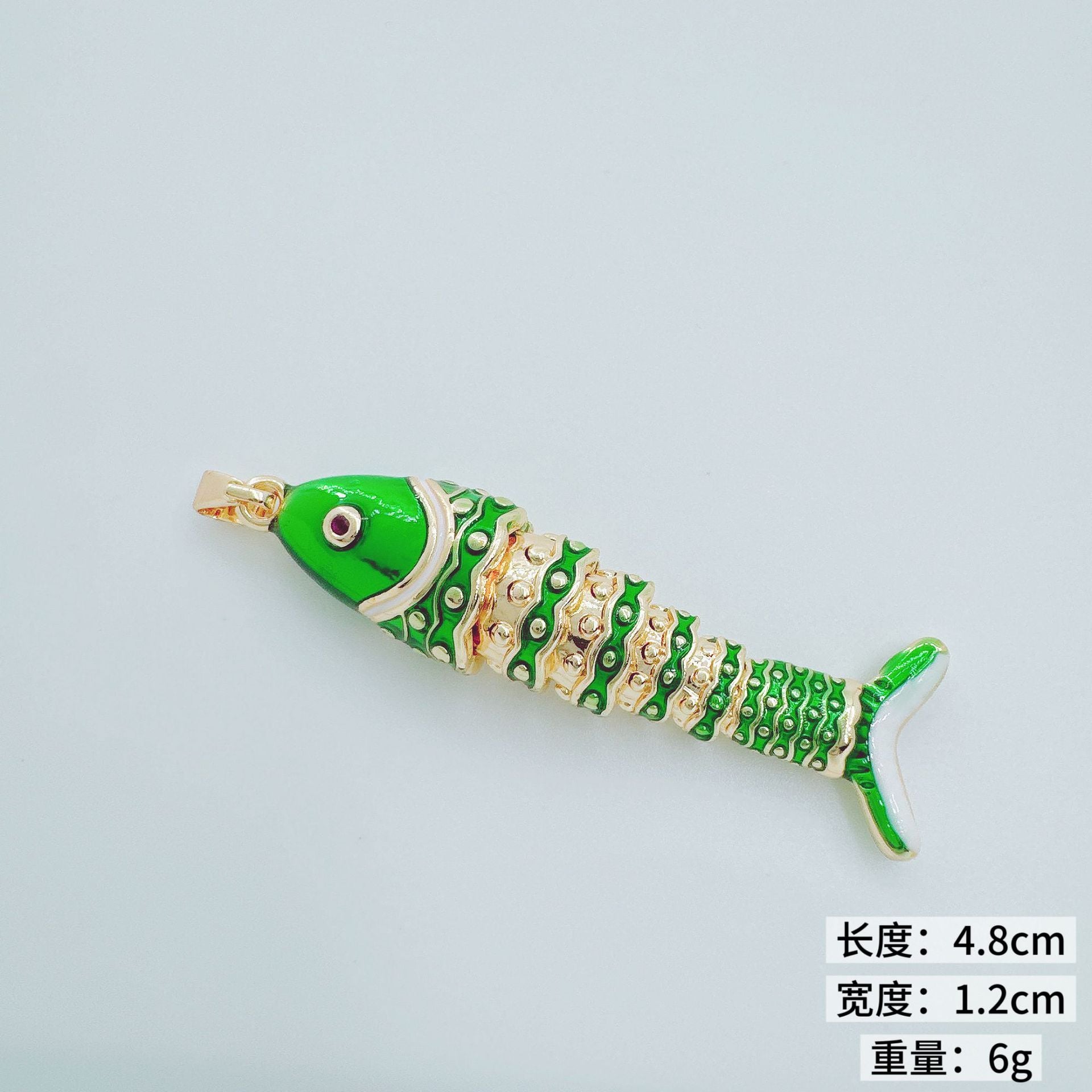 Wholesale Ocean Series 3D Koi Fish Pendant Necklace Copper Electroplated Fashion Accessory Gift