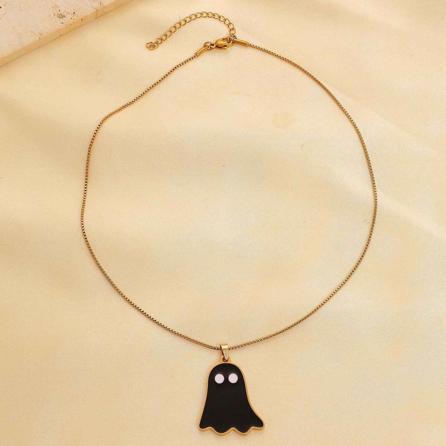 Wholesale Stainless Steel  Ghost Pendant Necklace for Couples Trendy Jewelry Accessory