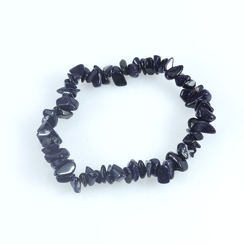 Wholesale Natural colorful gravel hand-woven elastic boho bracelet