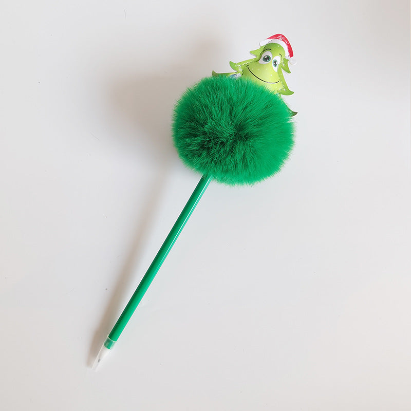 Wholesale Christmas style plush pen ballpoint pen
