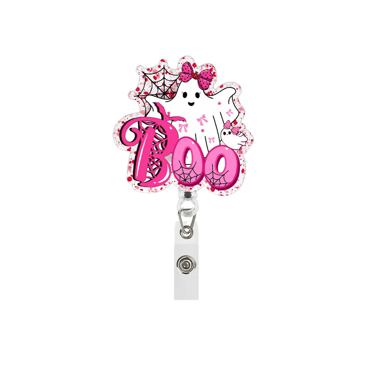 Wholesale Acrylic Ghost Retractable Badge Reel  Gift DIY Accessory
