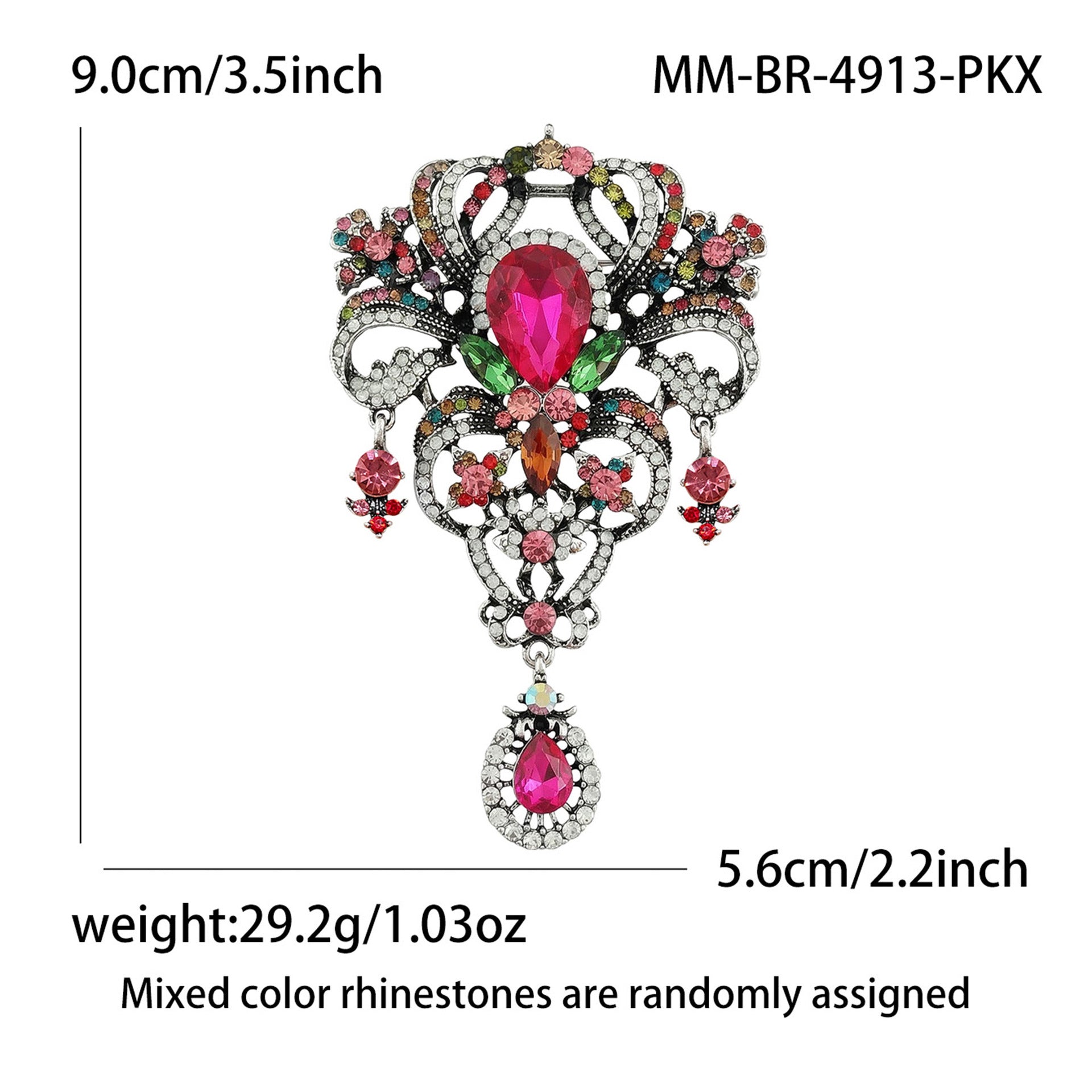 Wholesale Royal Palace Gold Alloy Brooch Pin With Glass Women S Fashion Jewelry Accessory Resale