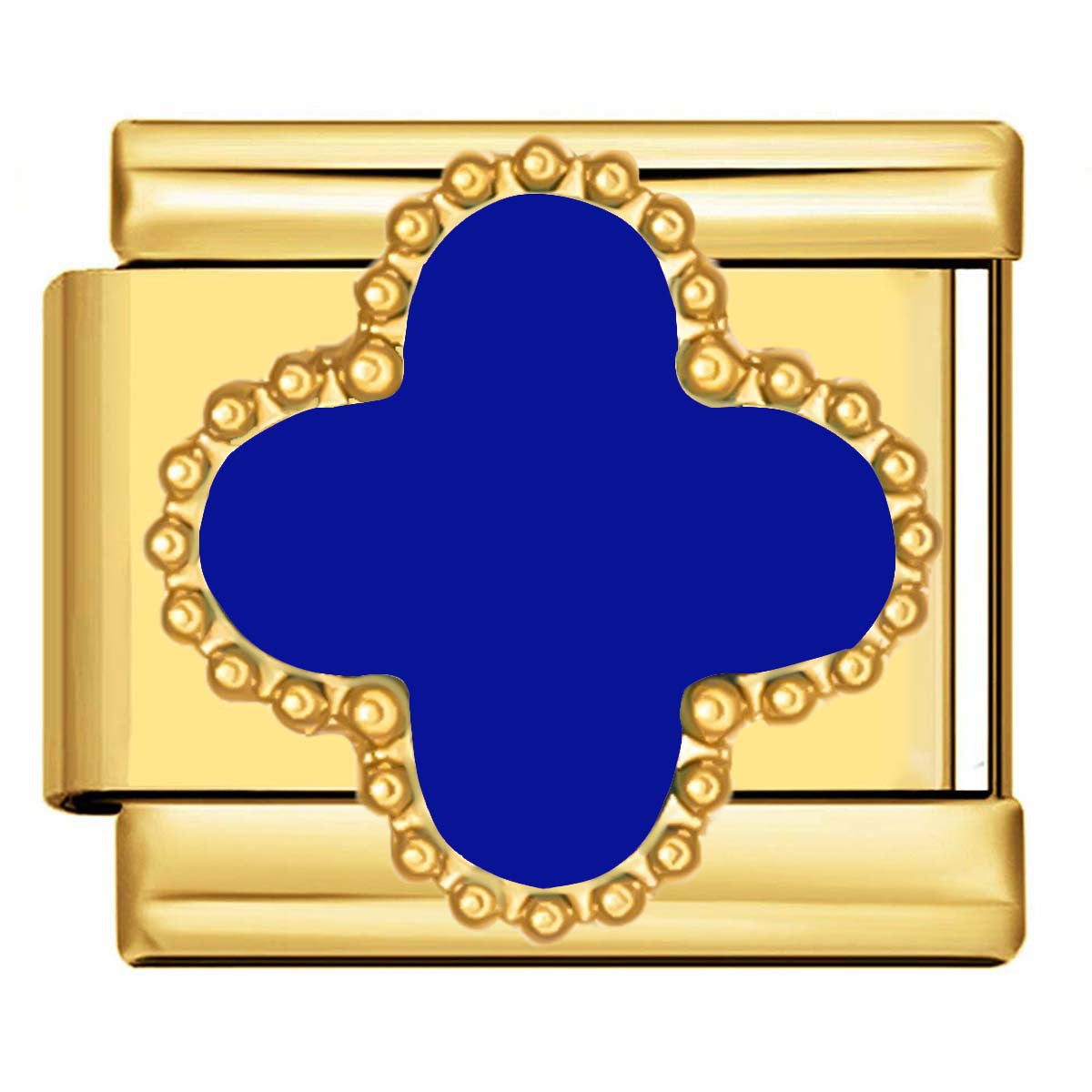 Wholesale Italian Charm Four-leaf Clover Titanium Steel  Matching ing DIY Charms