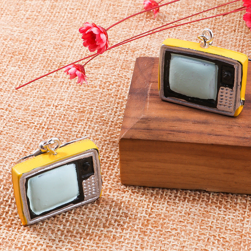 Wholesale Telephone Television Iron Radio Vintage Earrings ACC-ES-YueSen008