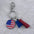 Wholesale Independence Day American flag Stars and Stripes Tassel Keychain