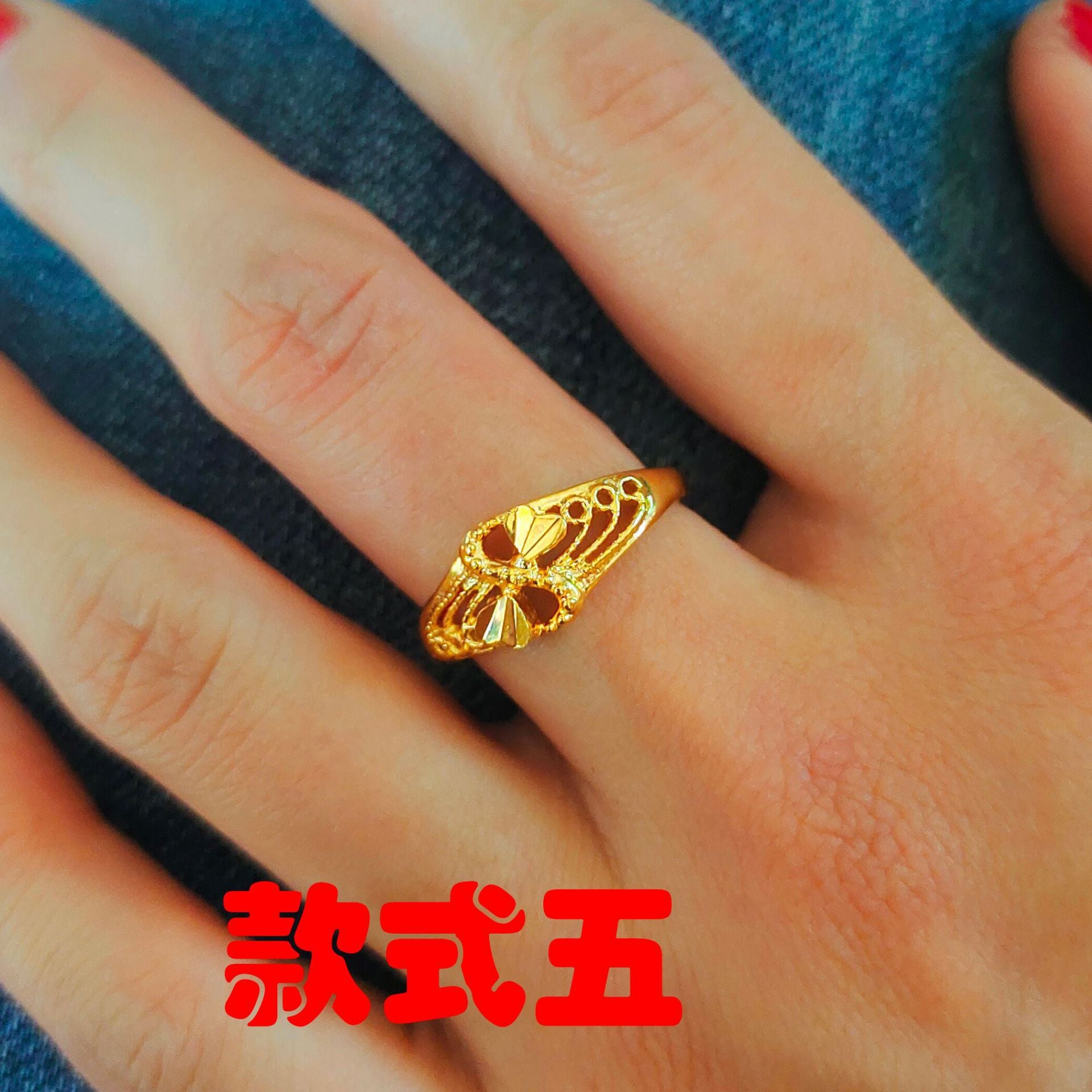 Wholesale Gold Big Flower Ring ACC-RS-WanXi010