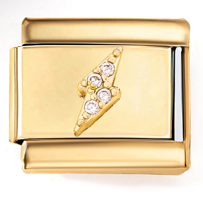 Wholesale Italian Charm Bracelet 9mm DIY Splicing Creative Pattern Stainless Steel Composable Bracelet