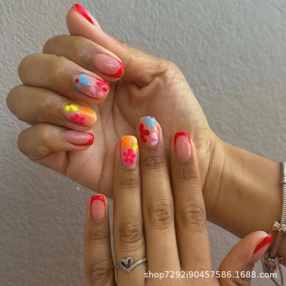 Wholesale 24 Pieces/box Press-on Nails Kits Nail Stickers ACC-NS-XingNai026