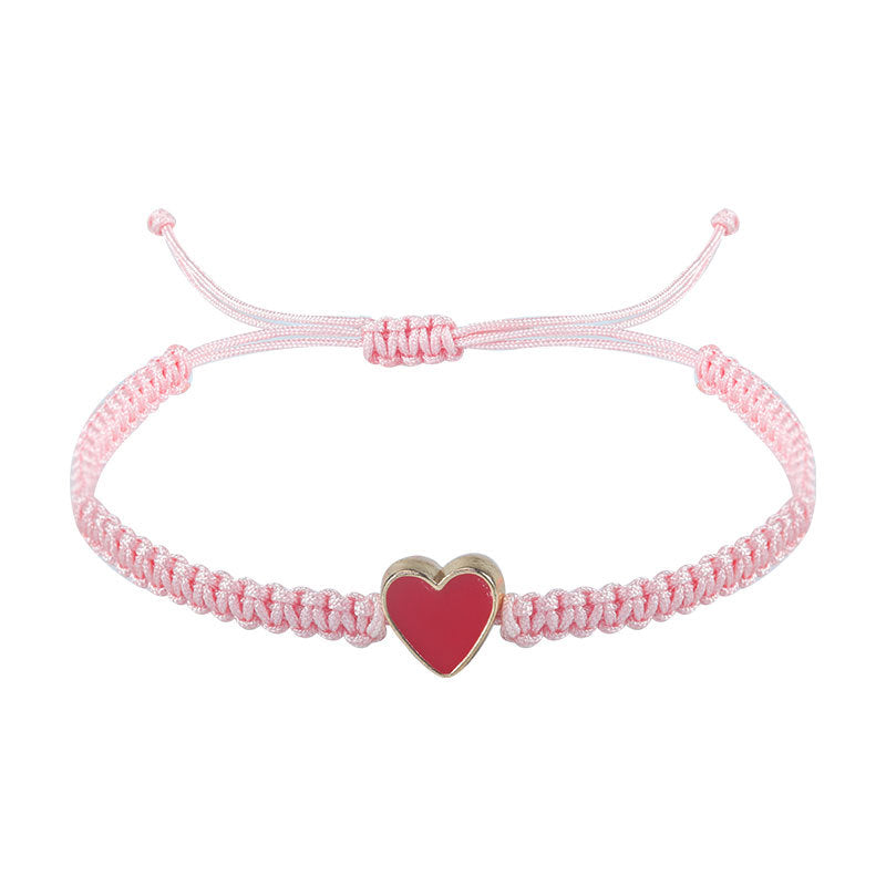 Wholesale Adjustable Surfer Hand Rope Love Shape Couple Bracelet