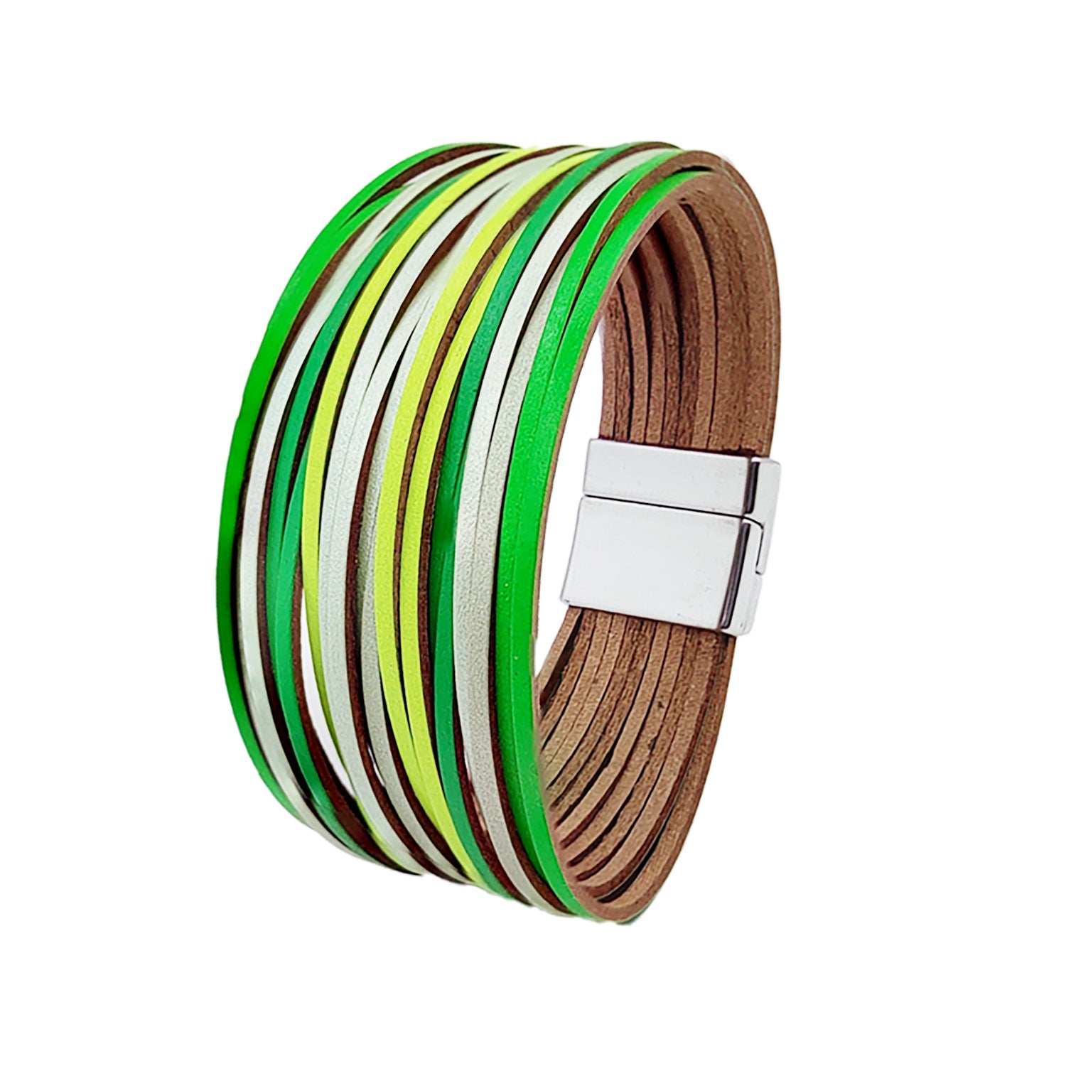 Wholesale Gradient Leather Cord Mixed Color Leather Bracelet ACC-BT-Shangy005