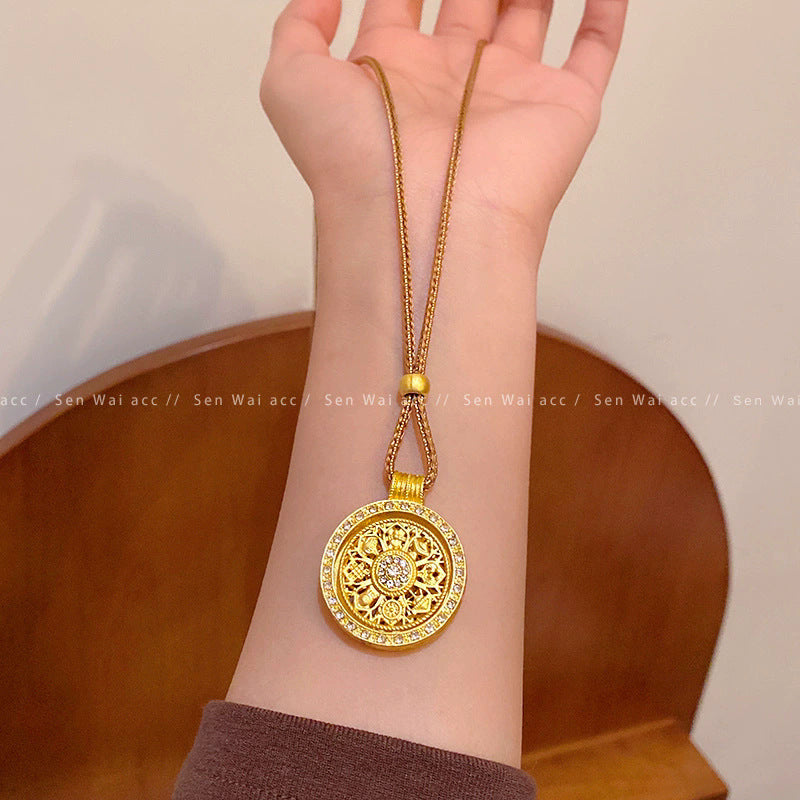 Wholesale Titanium Steel Collarbone Necklace with Zircon and Pearl Pendant