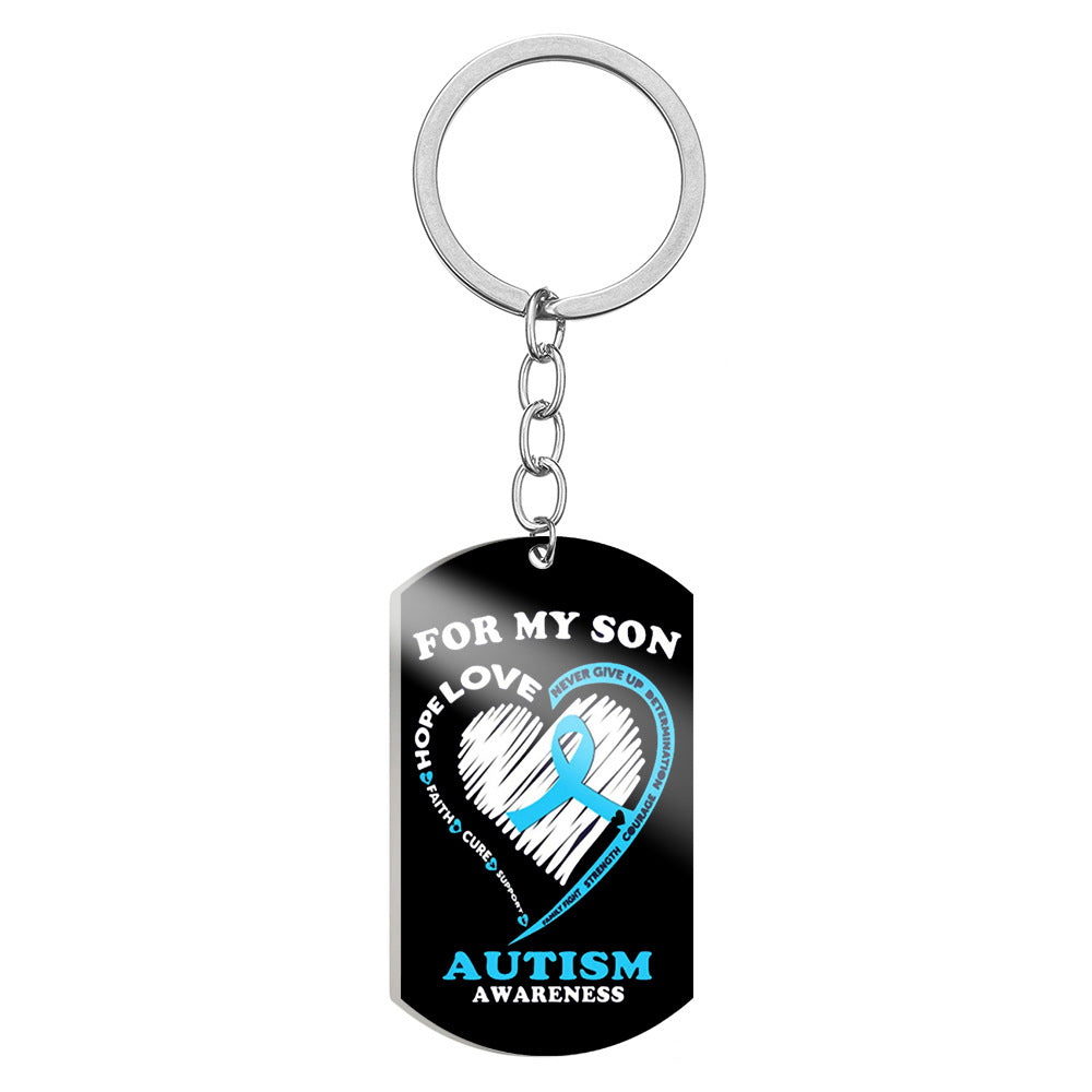 Wholesale Autistic Star Kids Stainless Steel Keychain ACC-KC-HuanYu007
