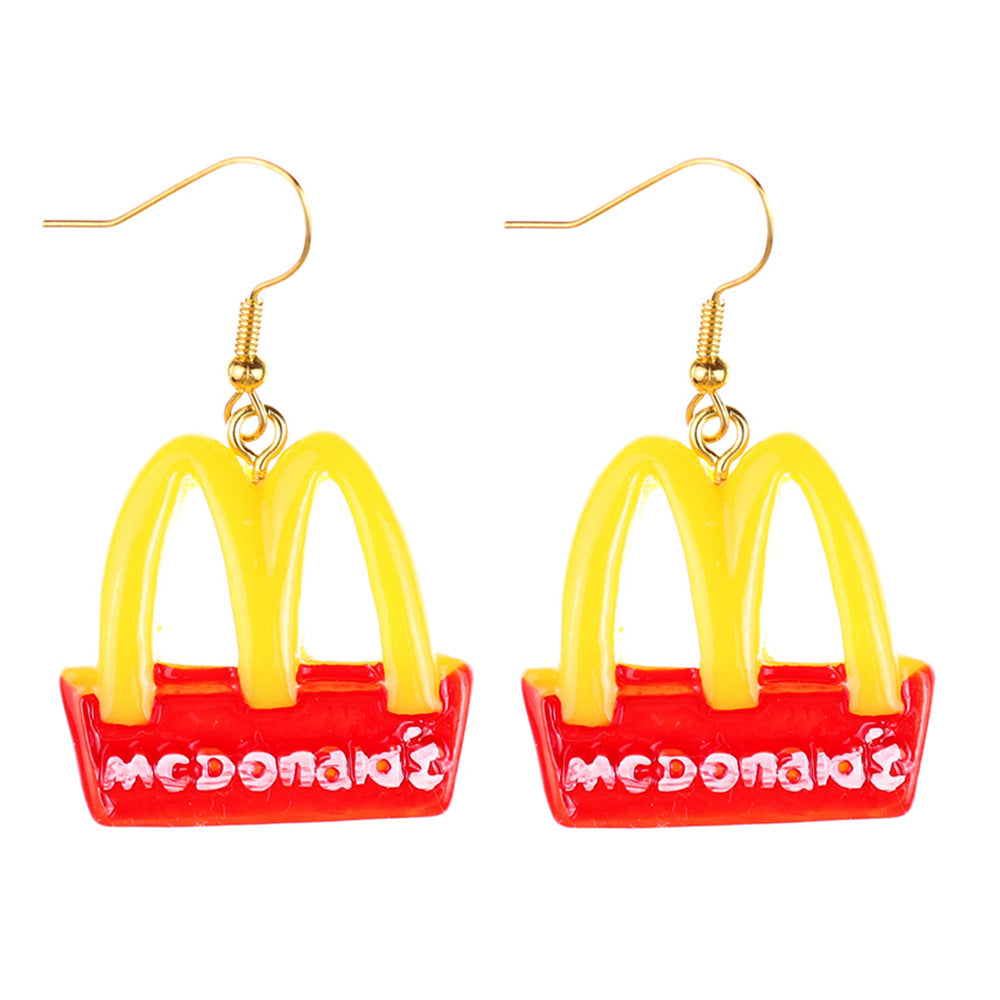 Wholesale  Food Play Earrings Creative  Potato Chips Earrings