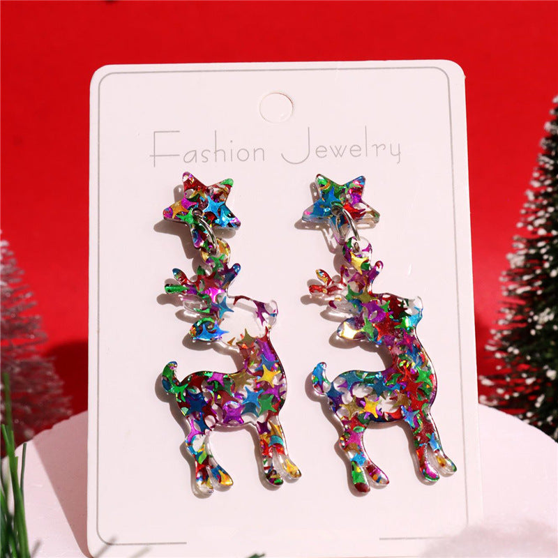 Wholesale Creative Sequin Acrylic Earrings