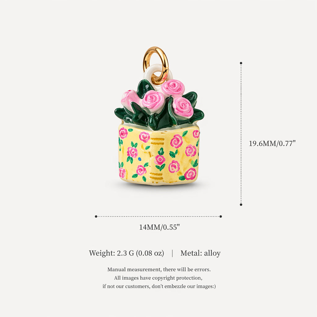 Wholesale Alloy Floral Pendant Charms 3D Lily DIY Necklace Jewelry Making Accessory Stylish Gift For Party Boutique Resale