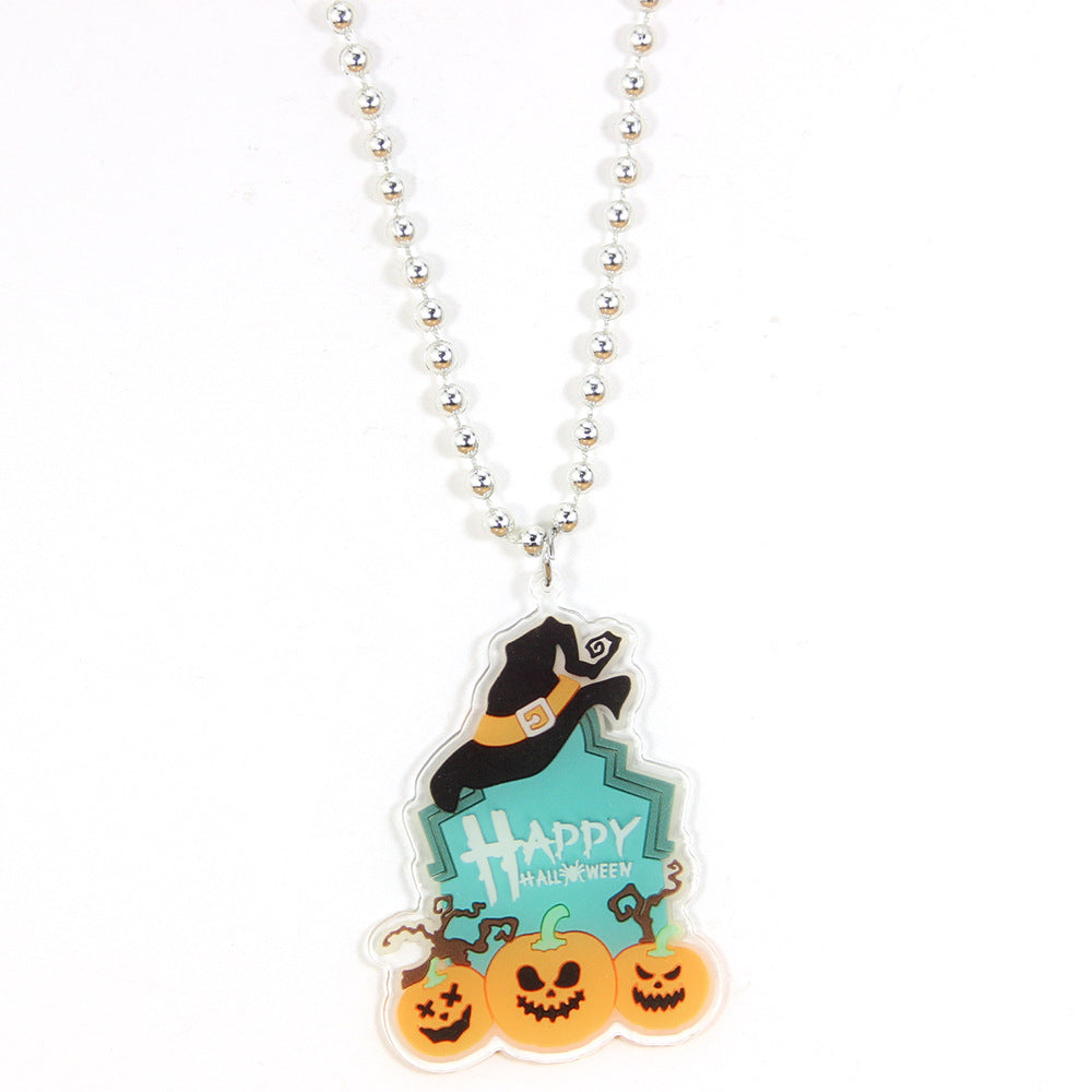 Wholesale Halloween Bat Acrylic Necklaces ACC-NE-Shengh004