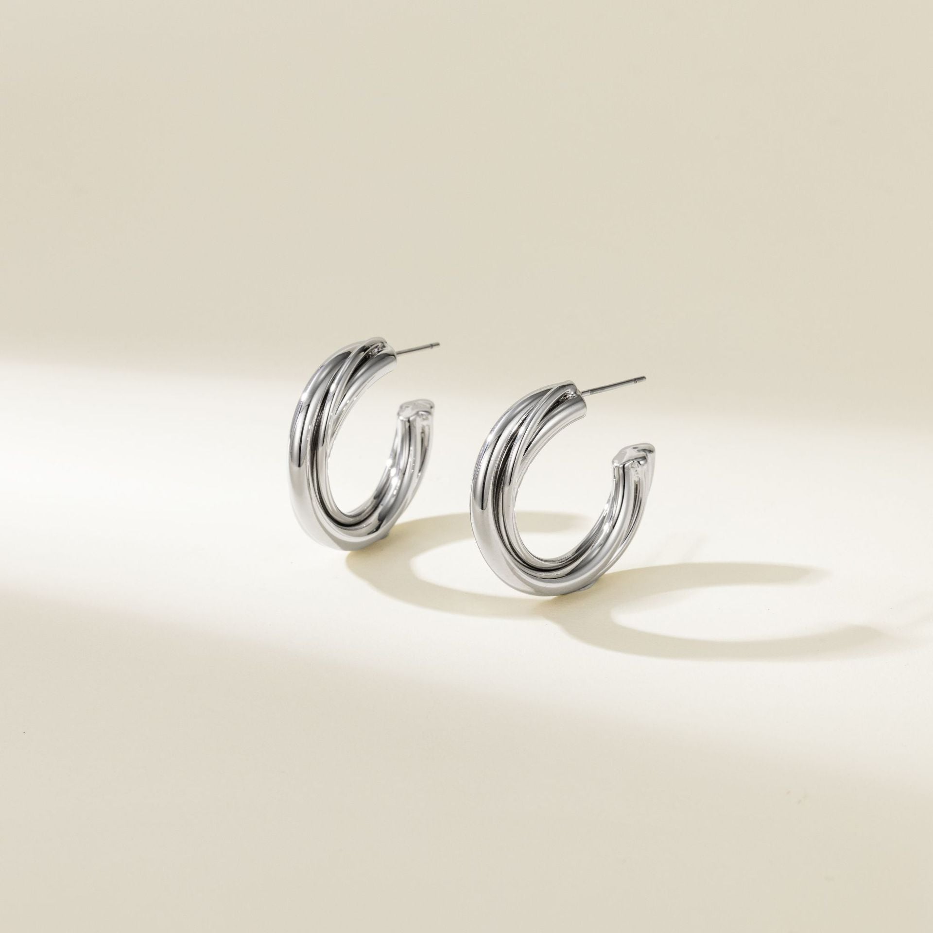 Wholesale  Copper Plated Gold S925 Silver Needle All-Match silver Earrings