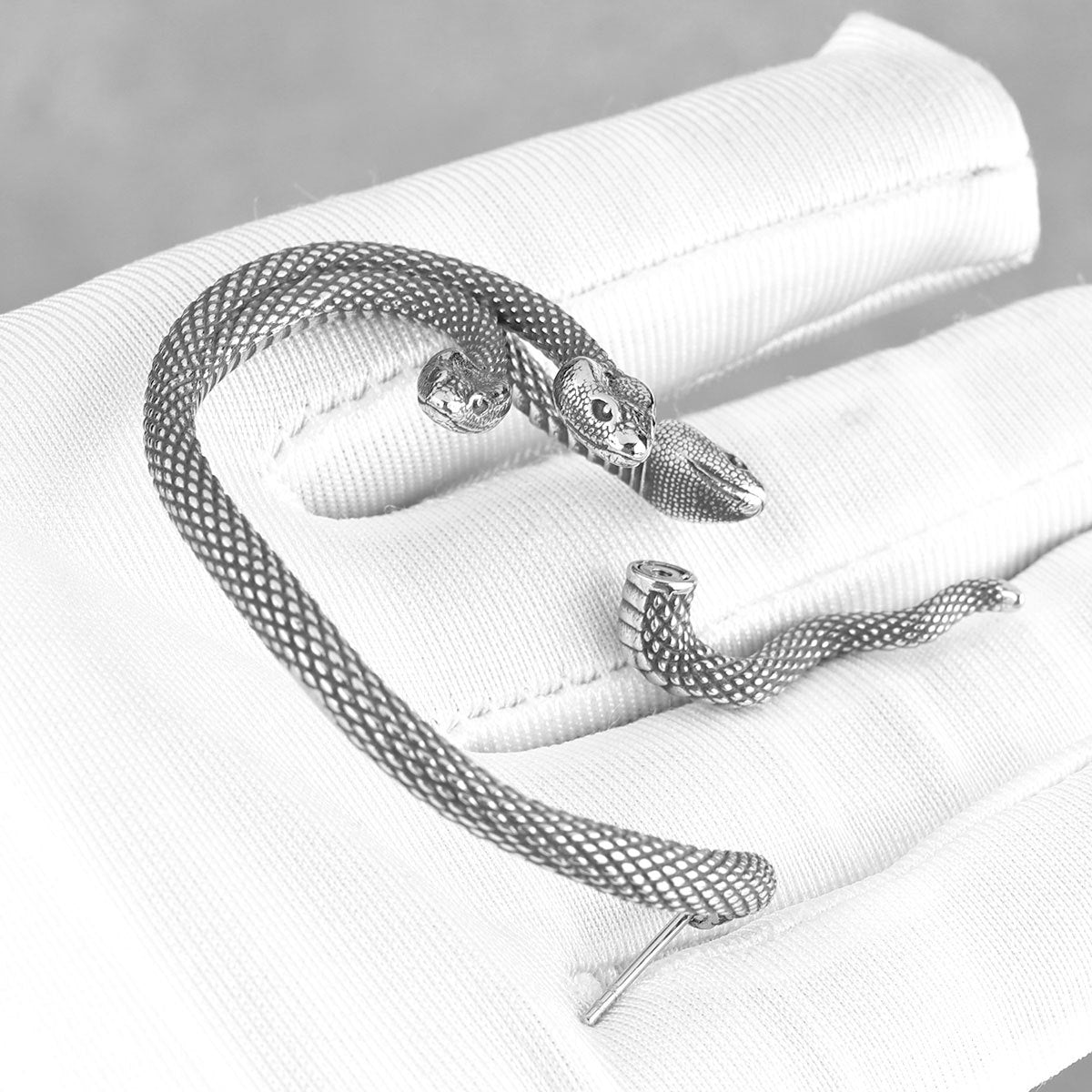 Wholesale stainless steel retro winding snake-shaped large earrings