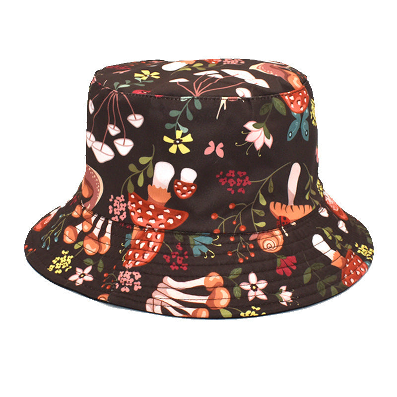 Wholesale Colorful Mushroom Pattern Bucket Hat ACC-HT-ShunMa003