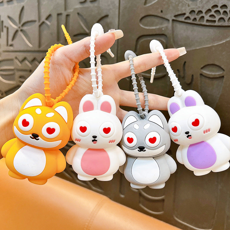 Wholesale decompression bunny squeeze keychain