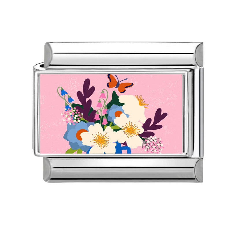 Wholesale 9mm Italian Charm Starter Bracelets DIY square Single Section Creative Stainless Steel Composable Bracelet