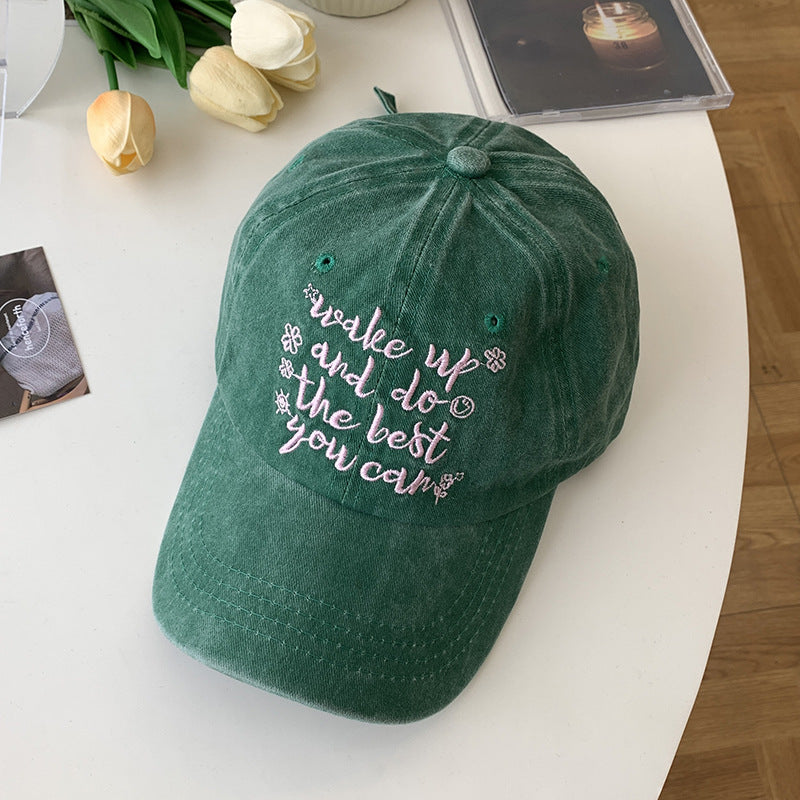 Wholesale  Washed Letter Embroidered Baseball Cap