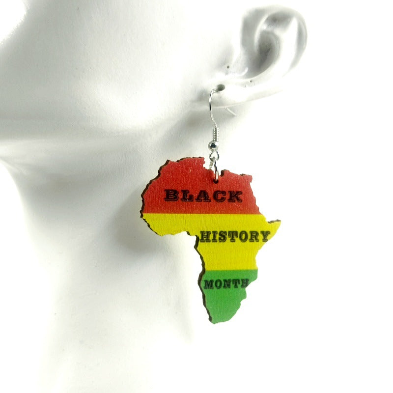 Wholesale Wood Color Printed Multicolor Earrings ACC-ES-Yinx003