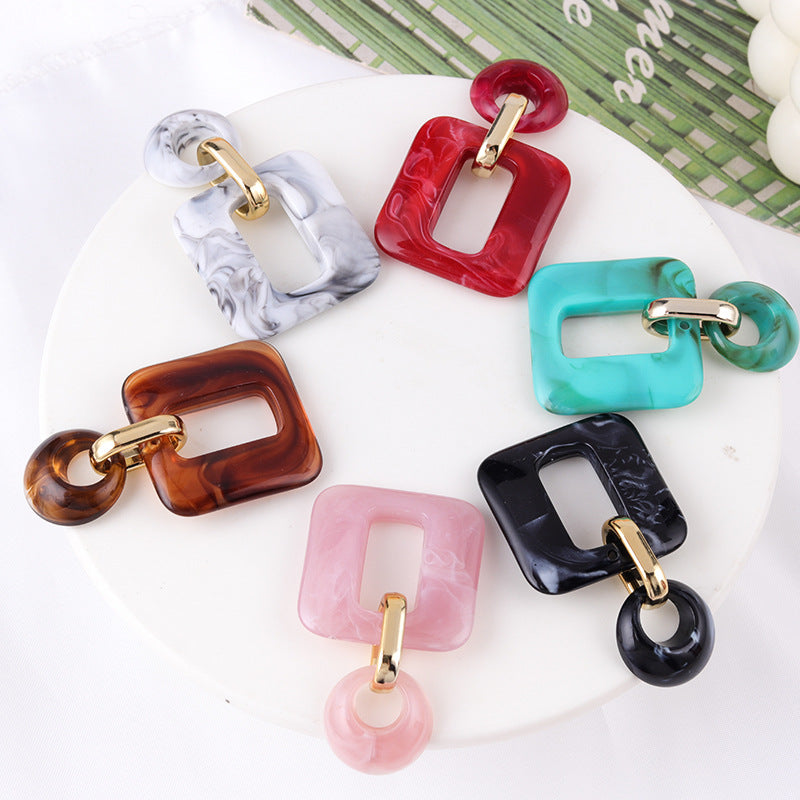 Wholesale  Geometry Square Acrylic Earrings