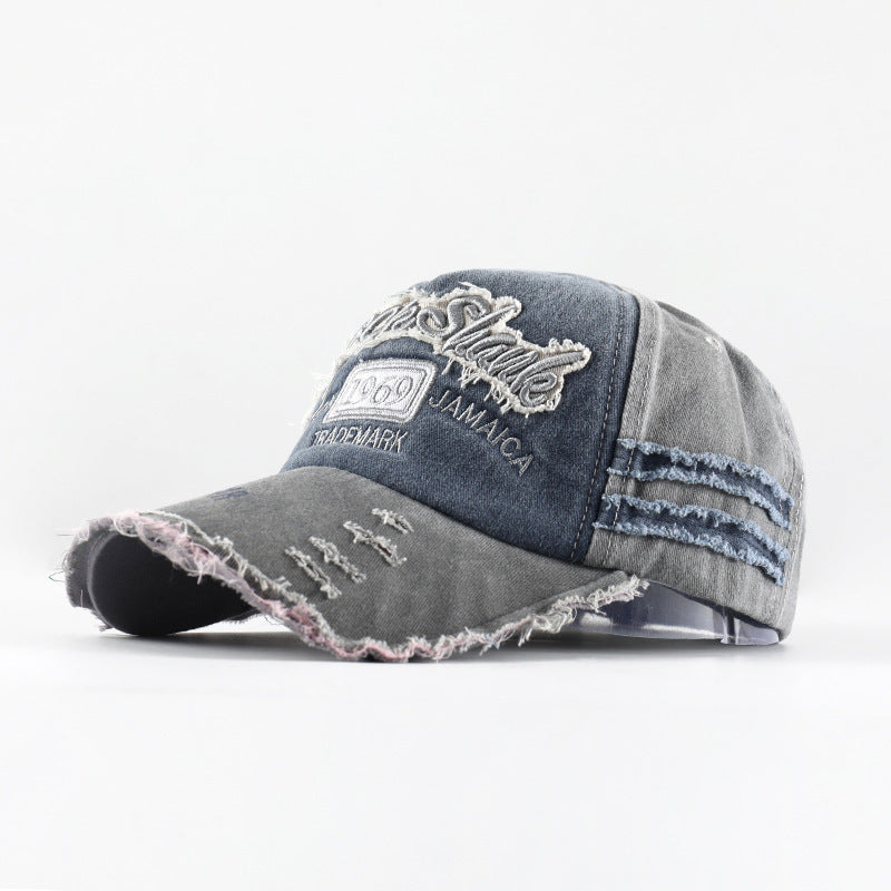 Wholesale Retro 1969 Letter Denim Baseball Cap Embroidered Washed Adjustable Outdoor Sunshade Fashion Accessory For Everyday Wear Boutique Resale